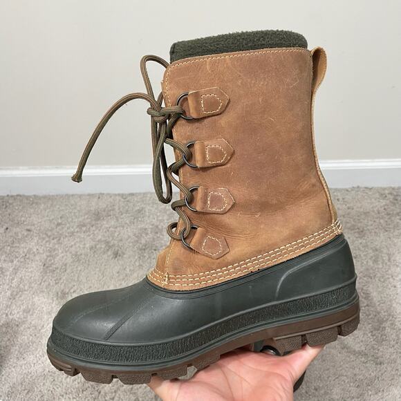 L.L. Bean Waterproof Insulated Winter Duck Boots Mens Size 9 Outdoor Hiking - Picture 3 of 9